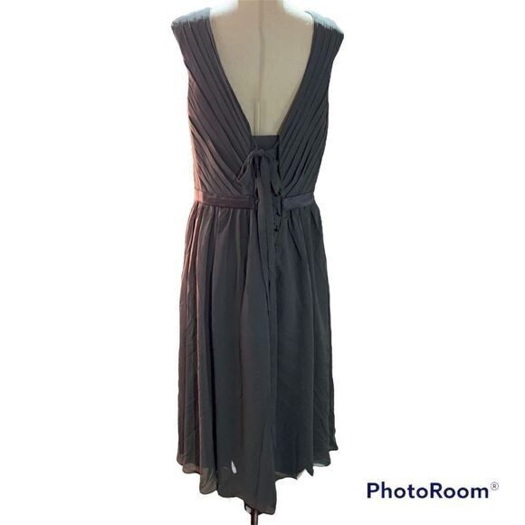 Gray evening‎ dress. Low cut lace up back fairycore prom wedding event - Picture 2 of 8